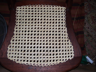 2 center hole chair weaving step 5