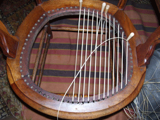 rounded cane chair step 1