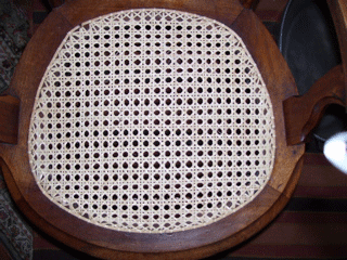 rounded cane chair seat