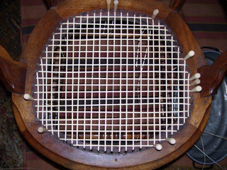 rounded cane chair step 2